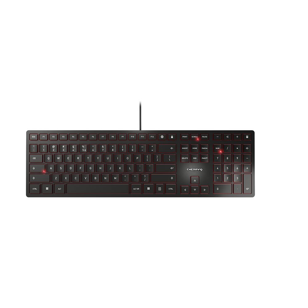 CHERRY KC 6000 Slim toetsenbord USB Amerikaans Engels Zwart - Matmuis - Matmuis